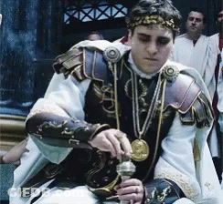 Gladiator Holding Large Axe GIF