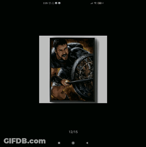 Gladiator Holding Shield And Sword GIF