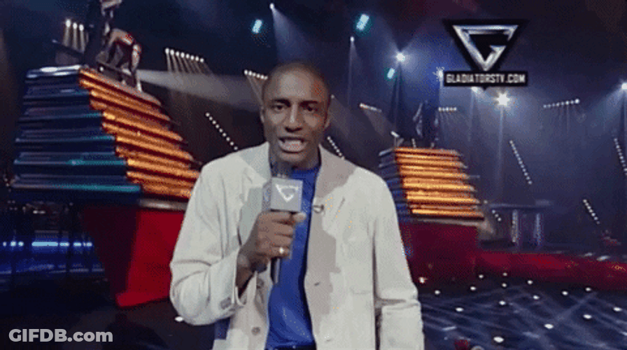 Gladiator Host Awooga Announcement GIF