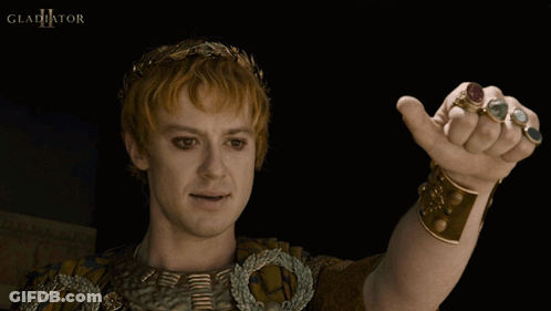 Gladiator II Poster Man With Rings GIF