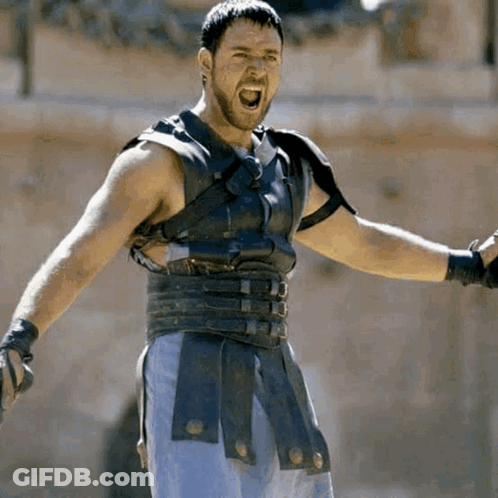 Gladiator Man Mouth Open GIF
