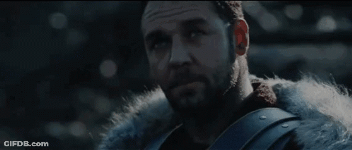 Gladiator Maximus Hopeful Looking Up GIF