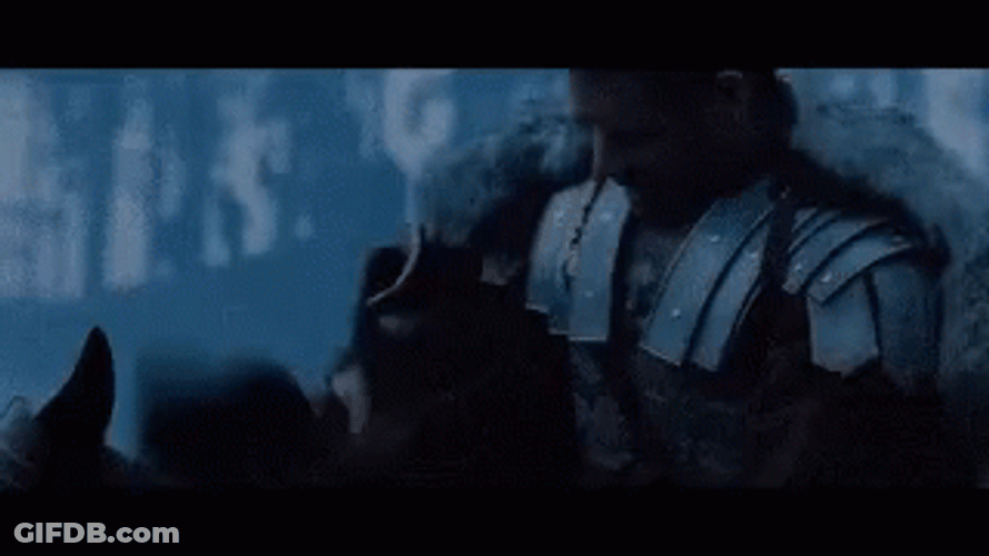 Gladiator Maximus Intense Reaction Riding Horse GIF