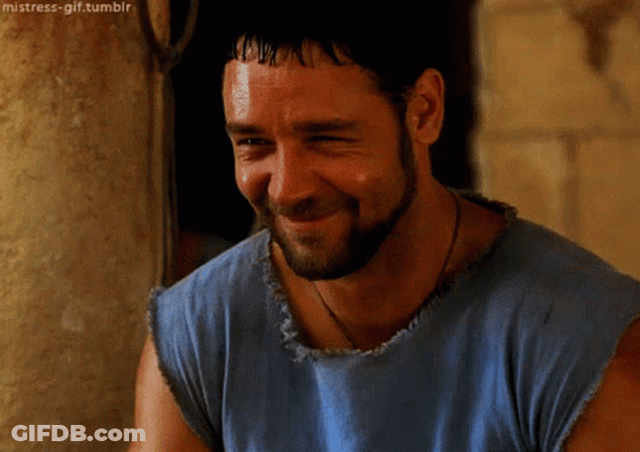 Gladiator Maximus Timid Smile GIF