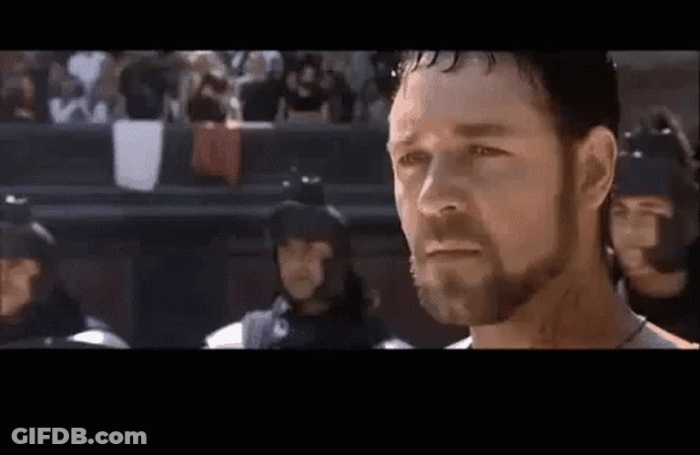 Gladiator Russel Crow Talking GIF
