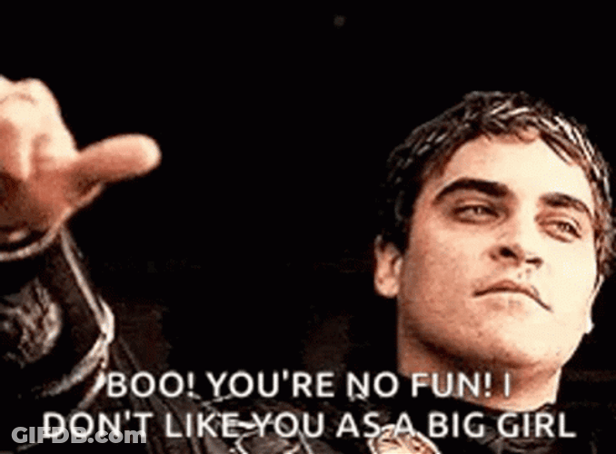 Gladiator Thumbs Down Joaquin Phoenix No Fun GIF
