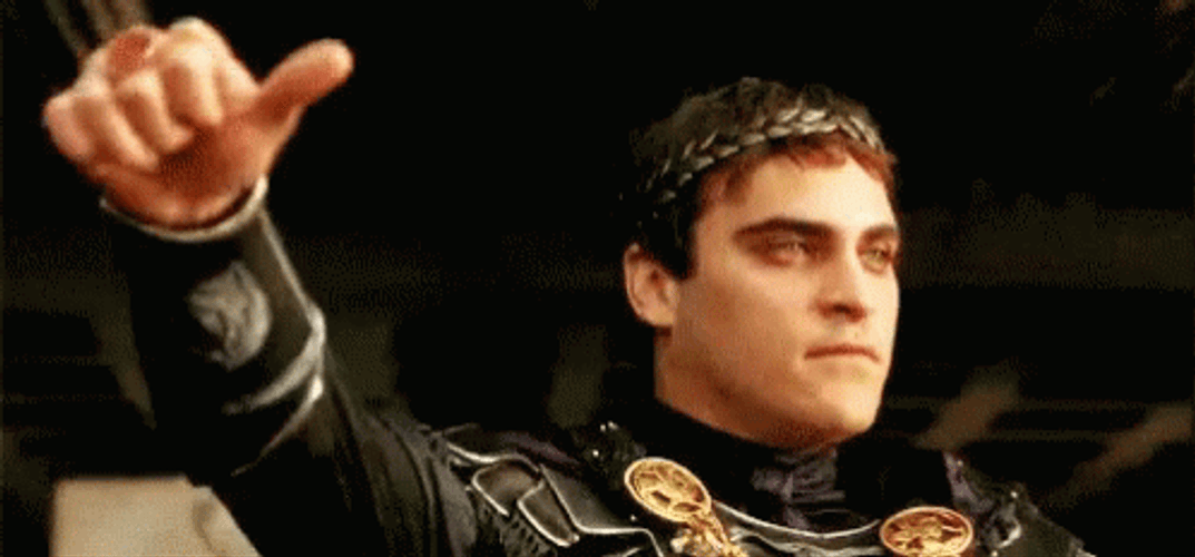 Gladiator Thumbs Down Joaquin Phoenix Not Approved GIF