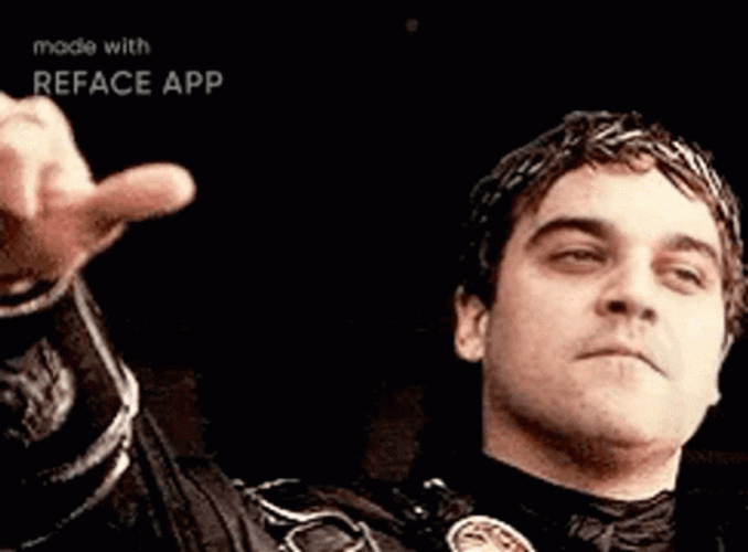 Gladiator Thumbs Down Reface GIF