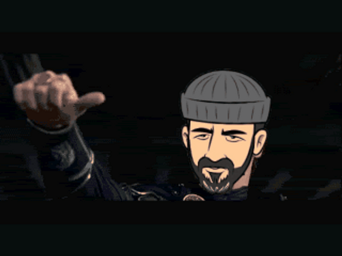 Gladiator Thumbs Up Bearded Cartoon Man GIF