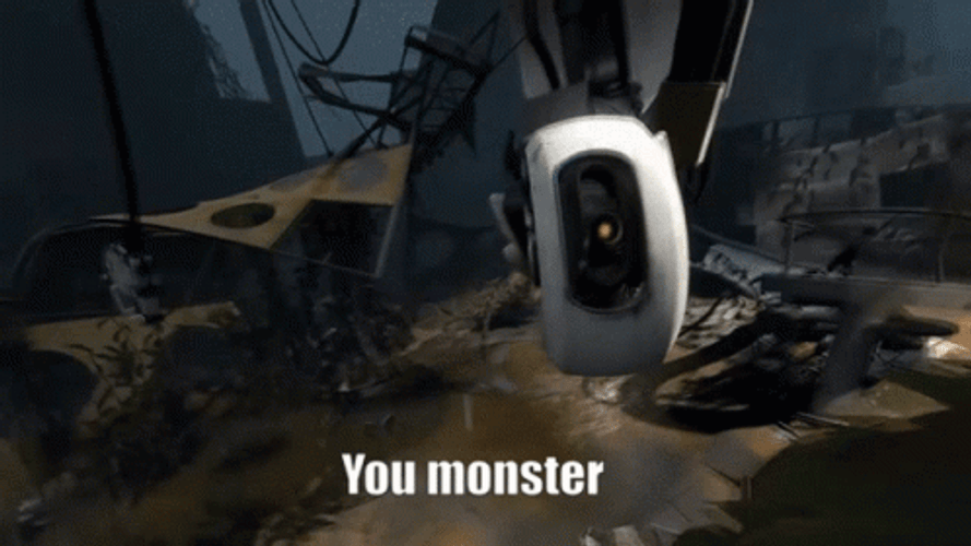 GLaDos From Portal 2 Cursing GIF