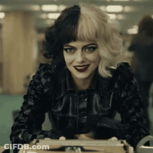 Glamorous Cruella Laughing GIF