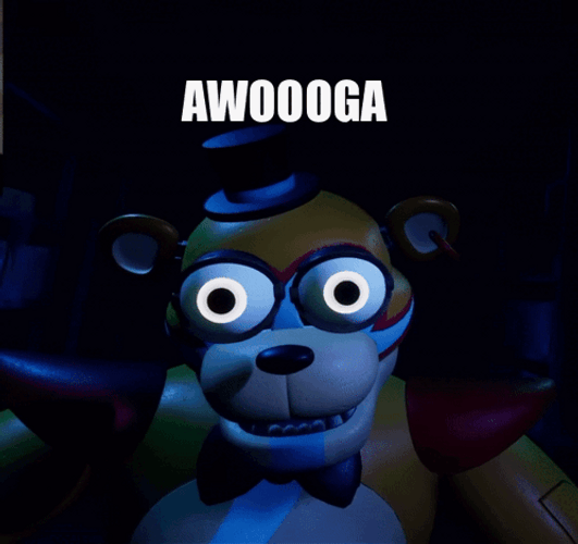 Glamrock Freddy Big Eyes GIF