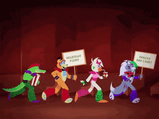 Glamrock Freddy Marching With Friends GIF