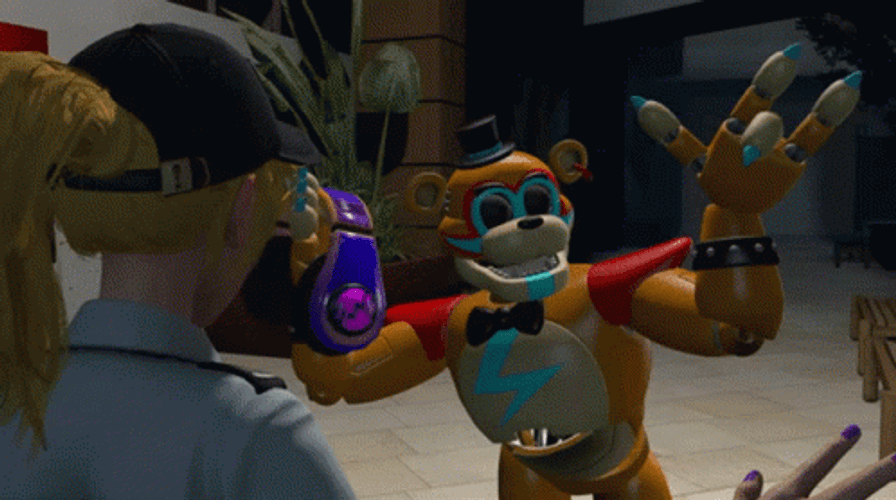 Glamrock Freddy Teasing GIF