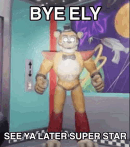 Glamrock Freddy Waving Superstar GIF