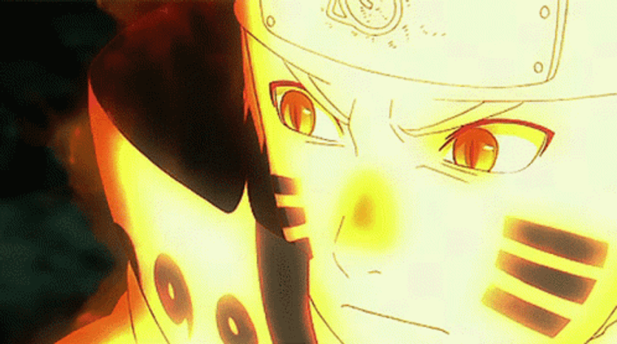 Glaring Nine Tails Naruto Sage Mode GIF