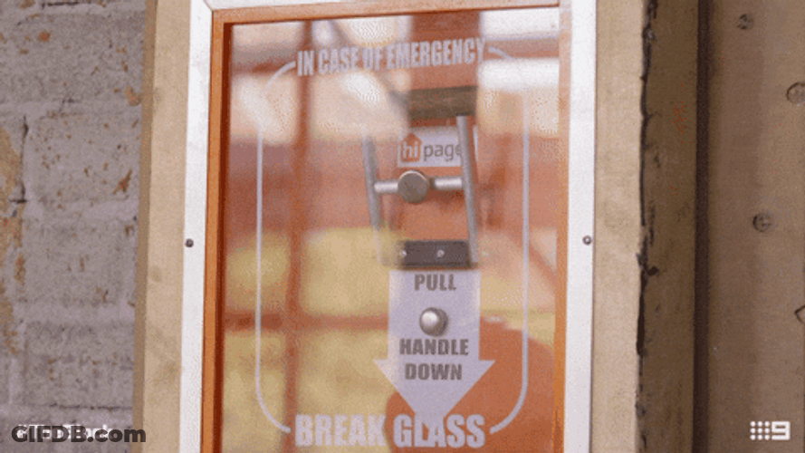 Glass Breaking Fiore Alarm Cabinet GIF