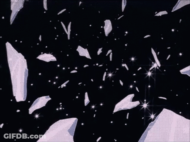 Glass Breaking Slow Motion Vector Art GIF