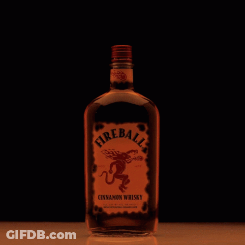Glass Container With Bright Orange Flame GIF
