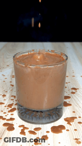 Glass Of Chocolate Sauce GIF