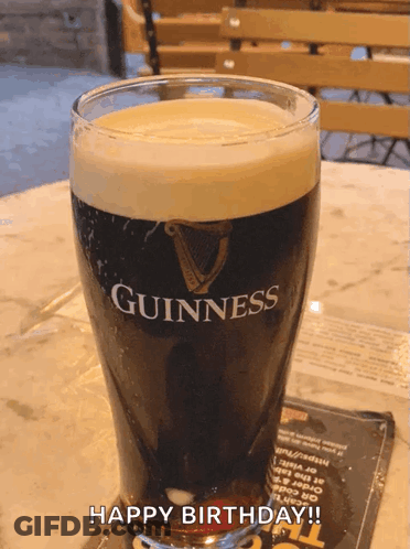 Glass Of Guinness Beer GIF
