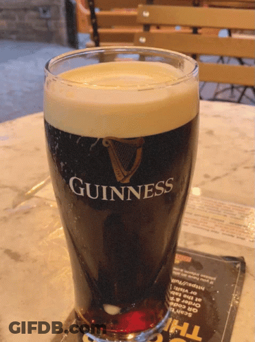 Glass Of Guinness On Marble Table GIF