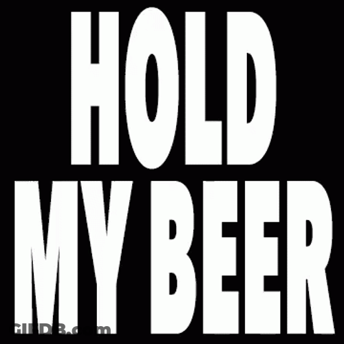 Glass On Dog's Head Hold My Beer GIF