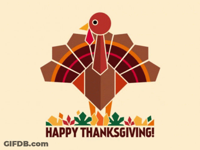 Glass Turkey Animated Thanksgiving GIF