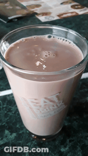 Glass With Drink Saying Eat Drink GIF