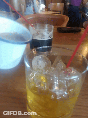 Glass With Ice And Straw GIF