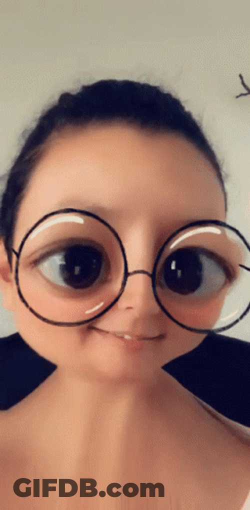 Glasses Filter On A Woman GIF