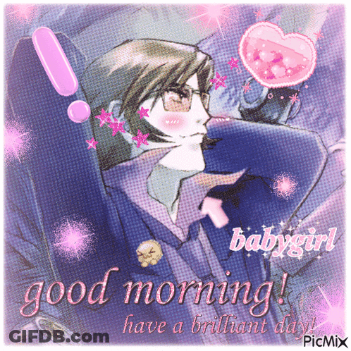 Glasses Man Says Good Morning Babygirl GIF
