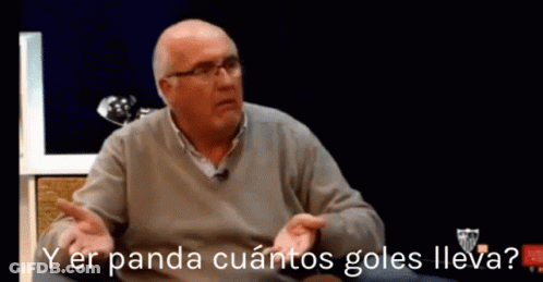 Glasses Man Says Y Er Panda Cuantos Goles Leva GIF