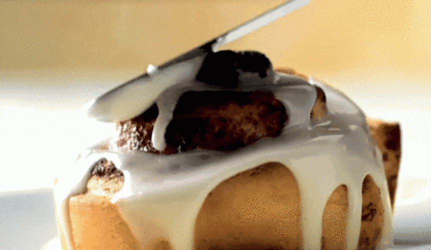 Glazing Cinnamon Roll Frost GIF