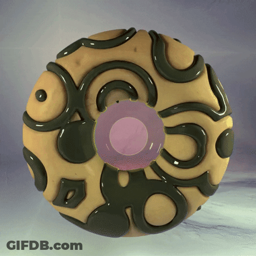Glazing Pixel 3D Donut GIF