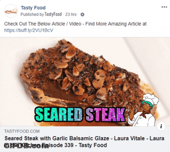 Glazing Seared Steak GIF