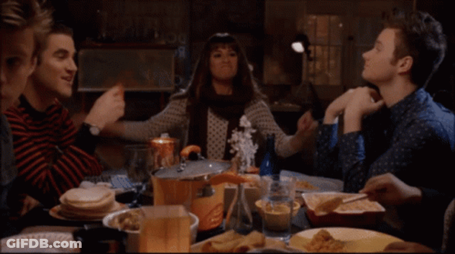 Glee Episode Potluck Scene GIF