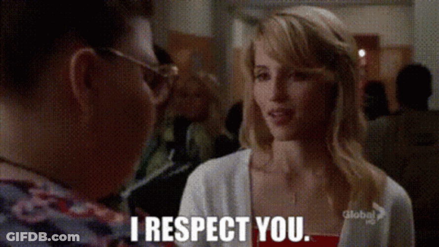Glee Quinn I Respect You GIF