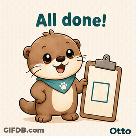 Gleespace Otto The Otter All Done GIF