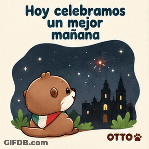 Gleespace Otto The Otter Hoy Celebramos Un Mejor Mañana GIF