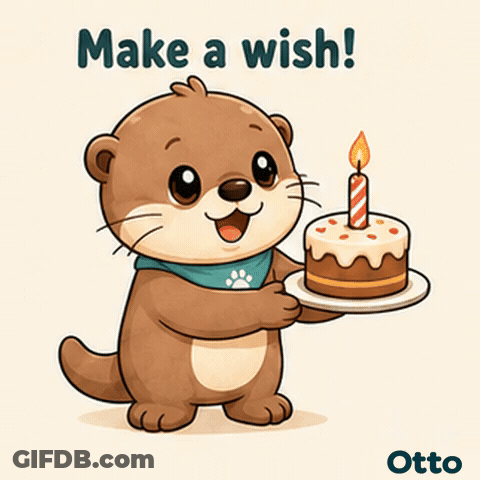 Gleespace Otto The Otter Make A Wish GIF