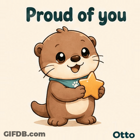 Gleespace Otto The Otter Proud Of You GIF
