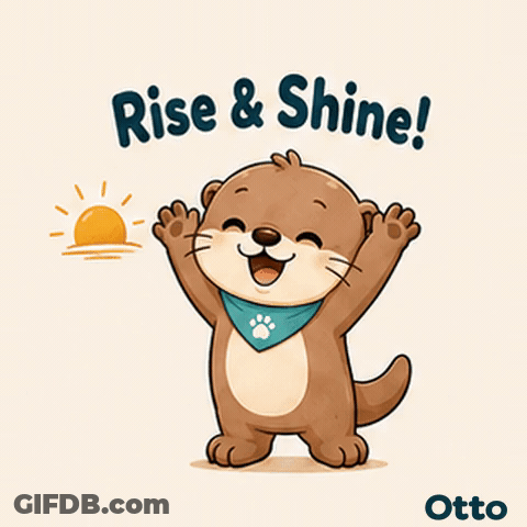 Gleespace Otto The Otter Rise & Shine GIF