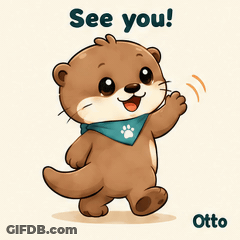 Gleespace Otto The Otter See You GIF