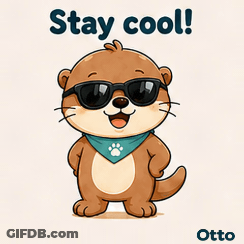 Gleespace Otto The Otter Stay Cool GIF