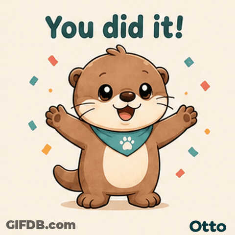 Gleespace Otto The Otter You Did It GIF
