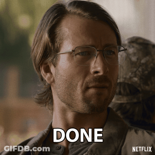 Glen Powell All Done GIF