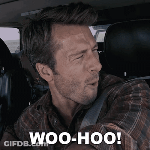 Glen Powell Excited Screams GIF