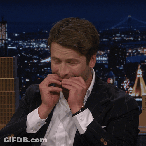 Glen Powell Funny Gapped Denture GIF