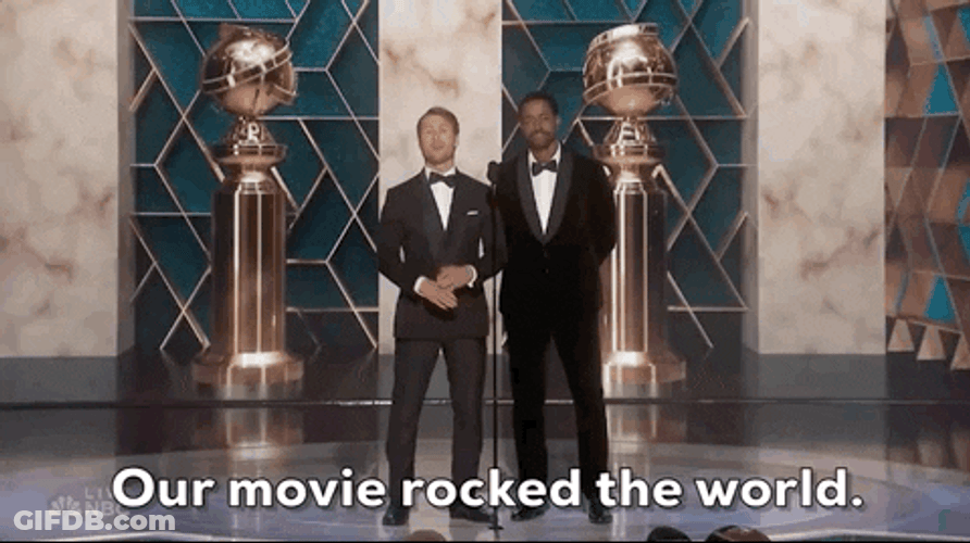 Glen Powell Golden Globes Presenter GIF